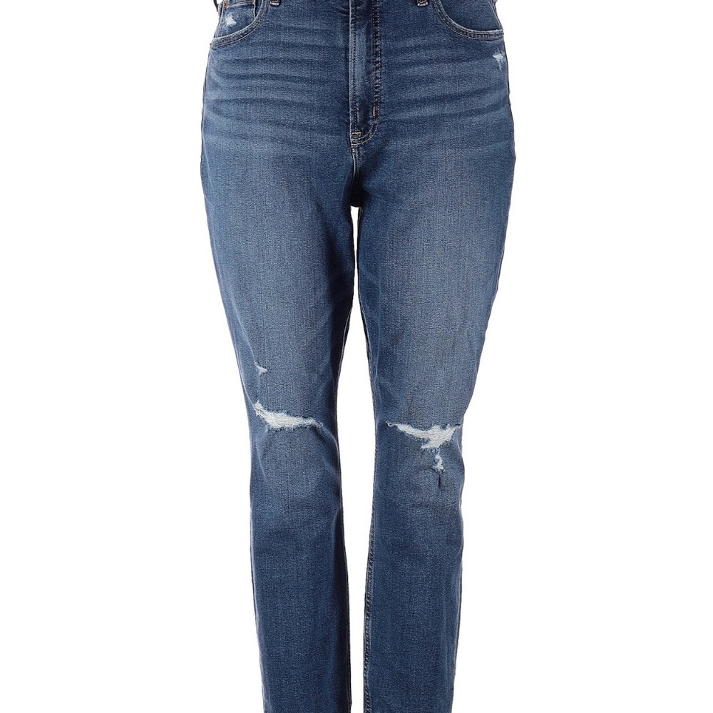 GAP High Rise Distressed Blue Jeans